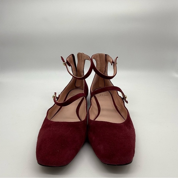 JCREW POPPY TWO-STRAP BALLET FLAT IN BURGUNDY - Picture 5 of 6